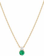 Bearfruit Jewelry 14k Gold Plated Deux Birthstone Necklace Personalized Trendy Gift Idea