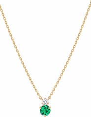 Bearfruit Jewelry 14k Gold Plated Deux Birthstone Necklace Personalized Trendy Gift Idea