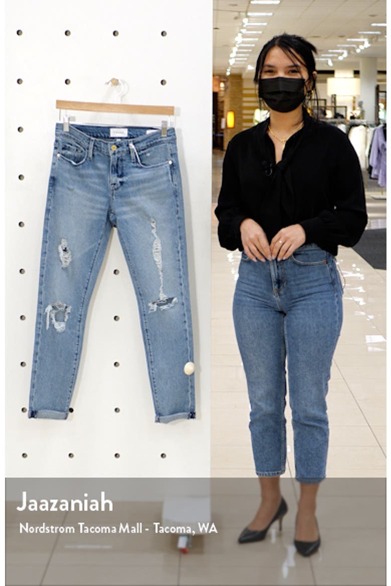 Le Garçon Ripped Straight Leg Jeans video
