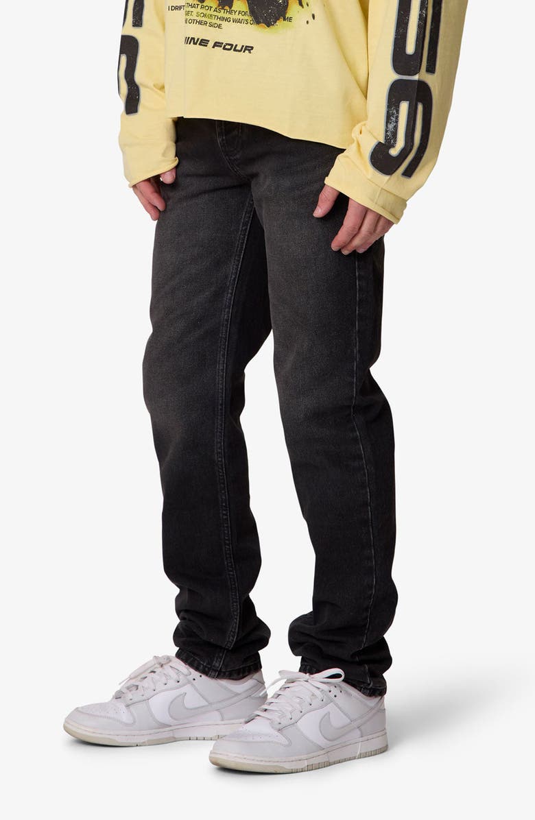 mnml Slim Fit Jeans, Alternate, color, Western Black