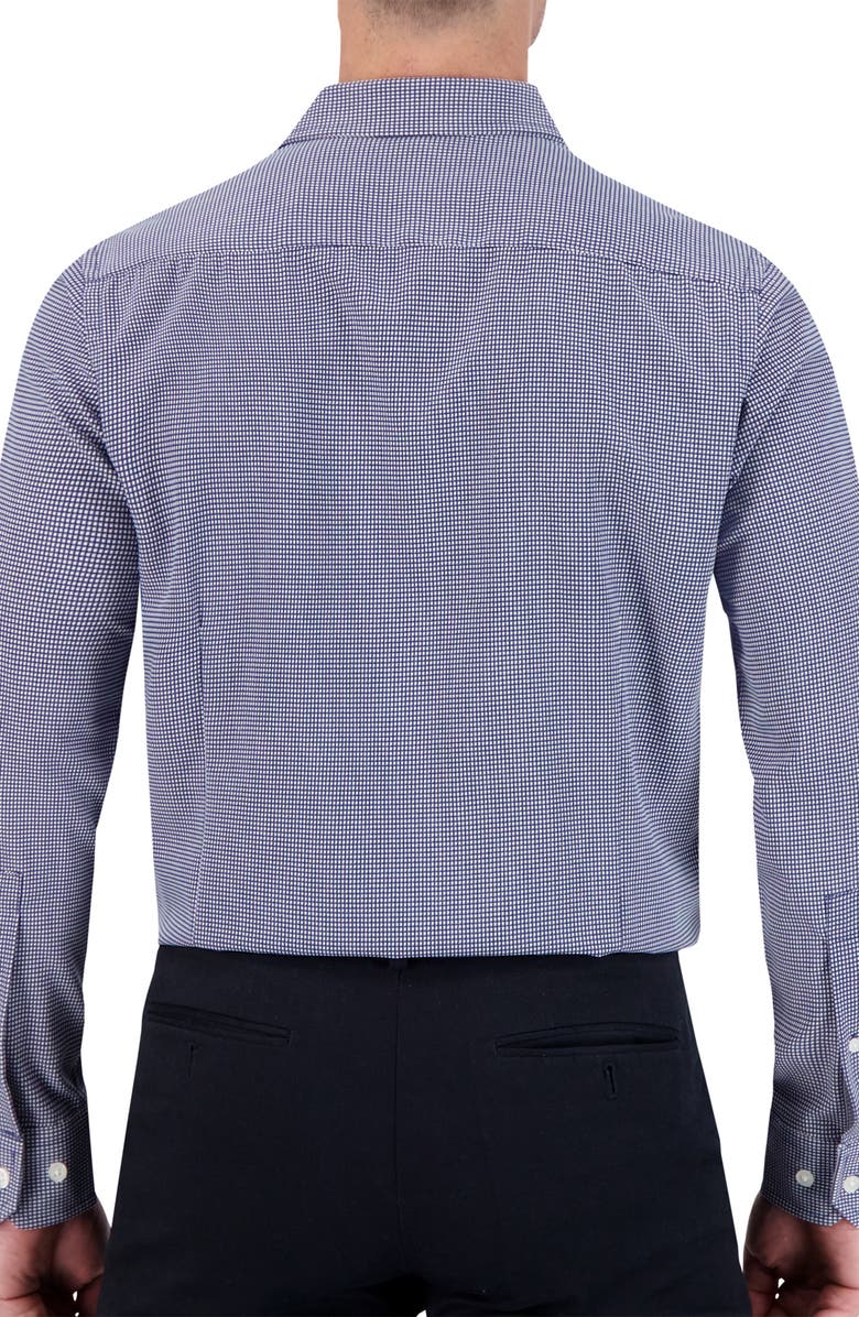Report Collection 4X Stretch Slim Fit Microcheck Dress Shirt, Alternate, color, 41 Navy
