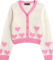 Rock Your Kid Kids' Heart Cotton Cardigan