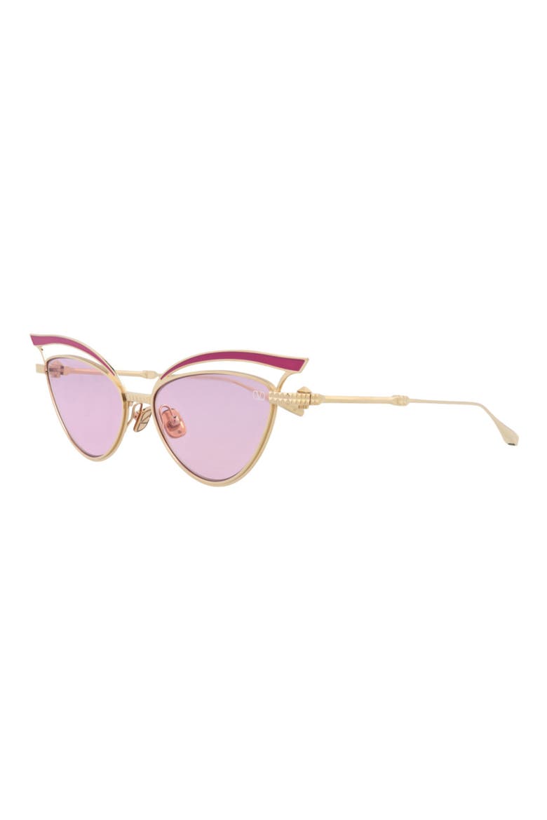 55mm Cat Eye Sunglasses, Alternate, color, GOLD GOLD PINK