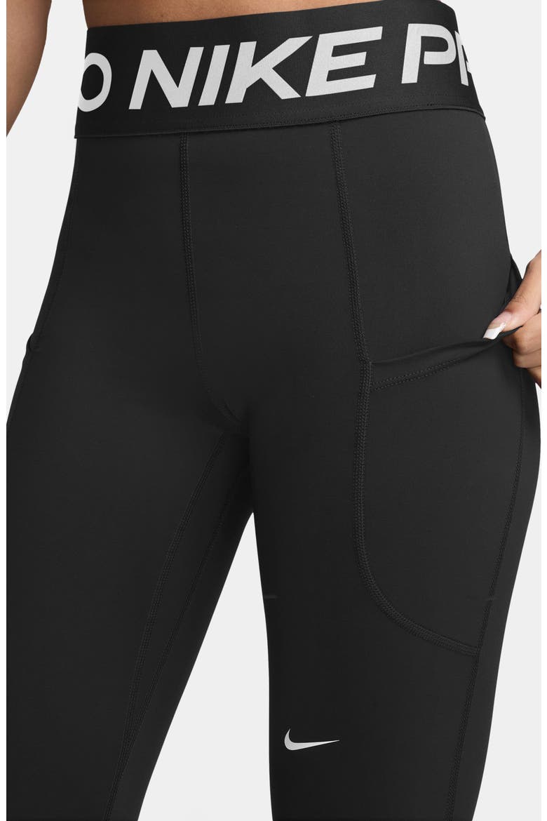 Pro Sculpt High-Waisted Pocket 7/8 Leggings, Alternate, color, 010 BLACK/ WHITE
