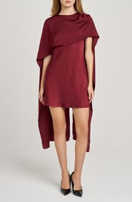 WAYF x Sara Walker Elle Capelet Satin Minidress