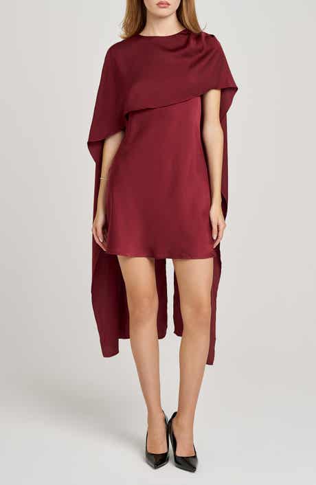WAYF x Sara Walker Elle Capelet Satin Minidress