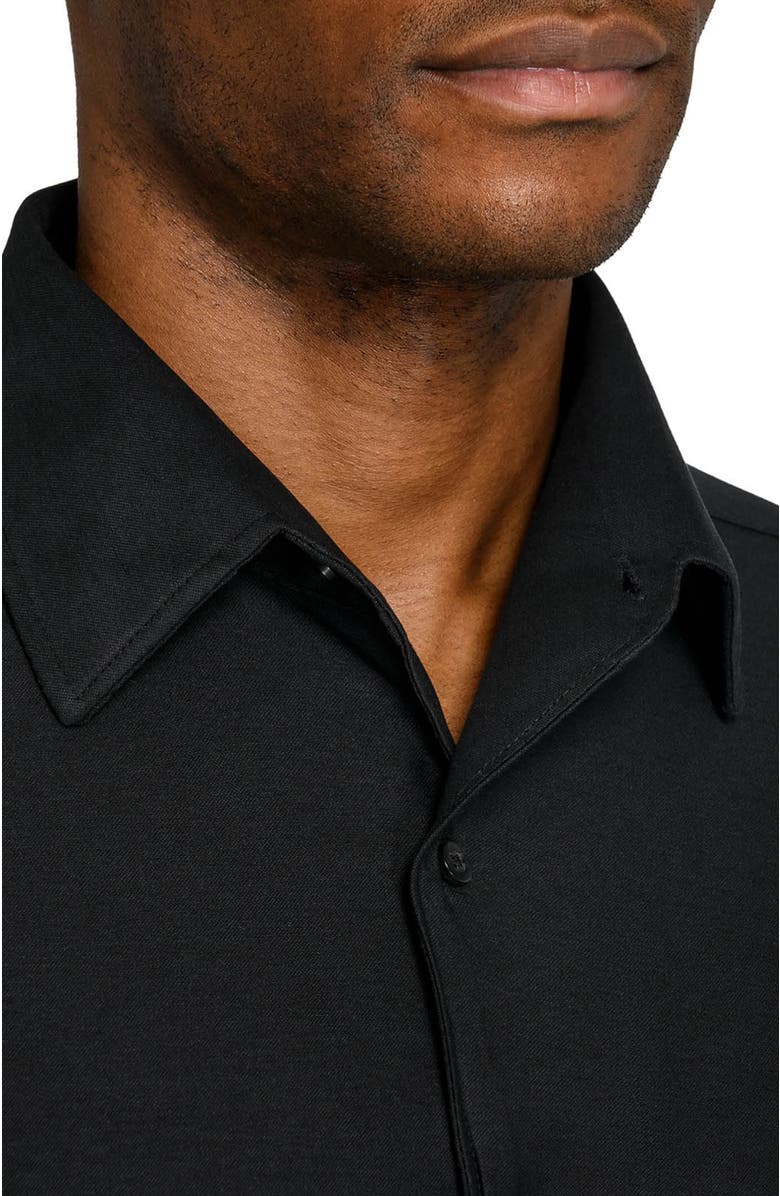 Brooklyn Brigade Solid Mapleton Luxe Cross Dyed Long Sleeve Shirt, Alternate, color, Black