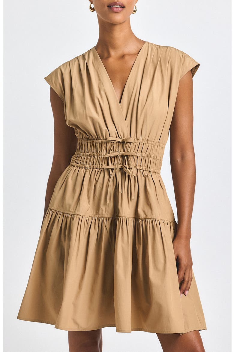 Tora Poplin Minidress, Main, color, CAMEL