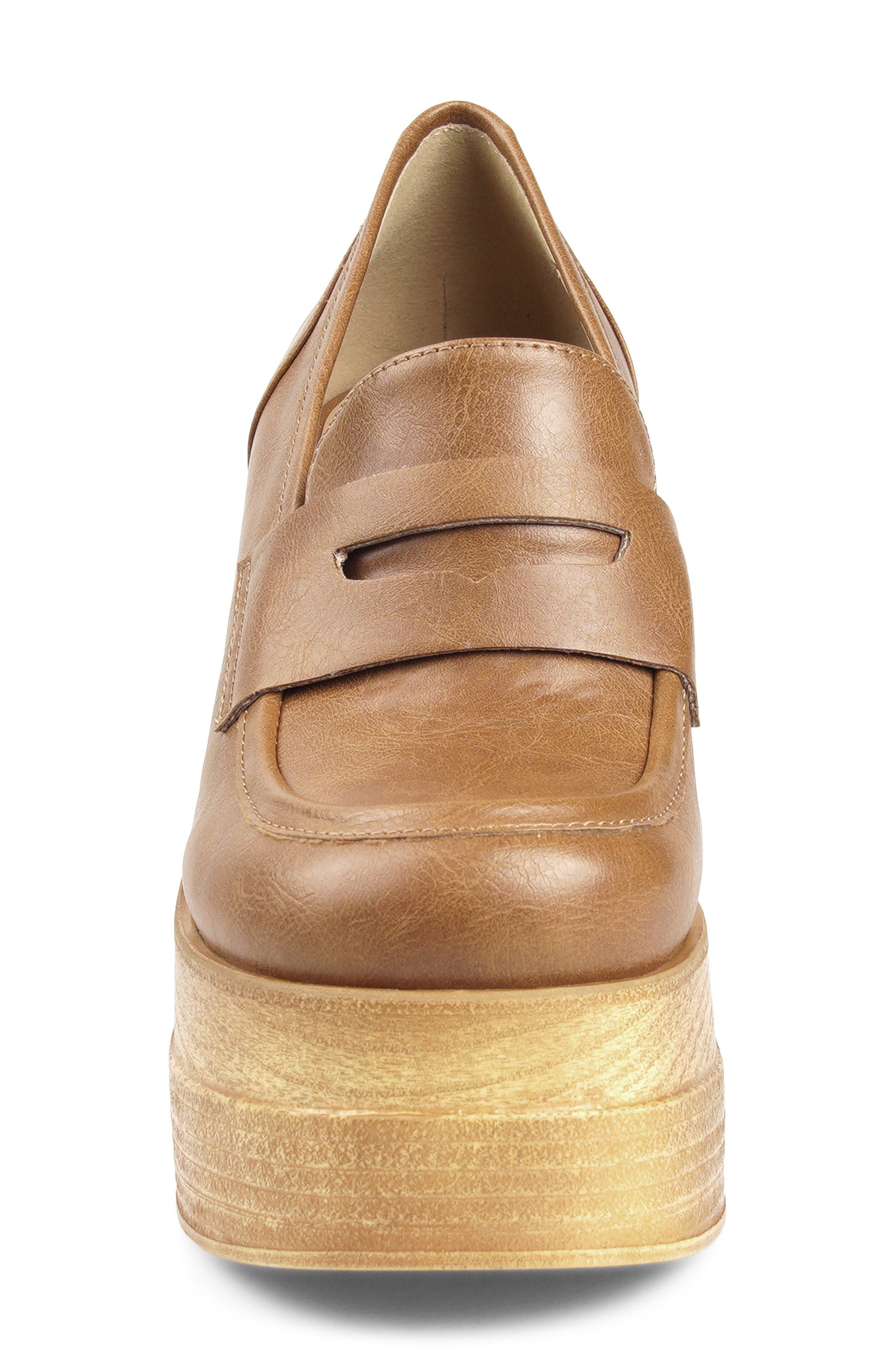 Candie's Ace Platform Pump, Alternate, color, Tan Faux
