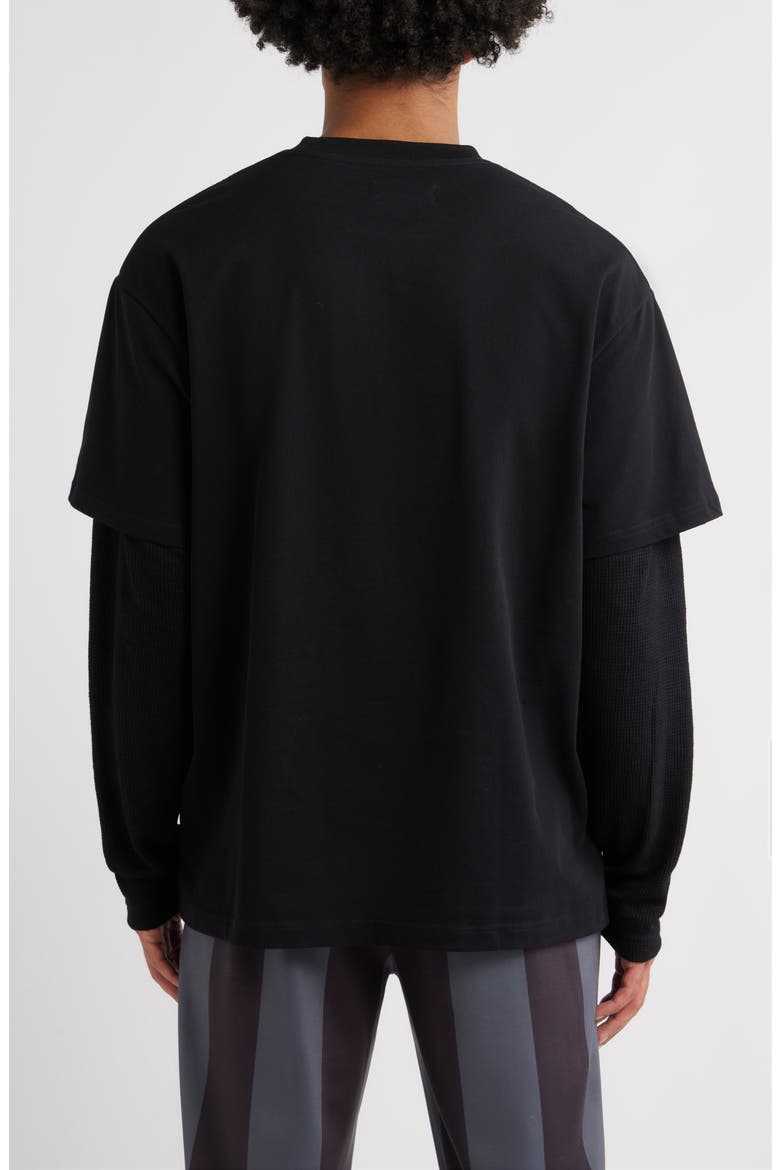 Forever Graphic Layered T-Shirt, Alternate, color, BLACK