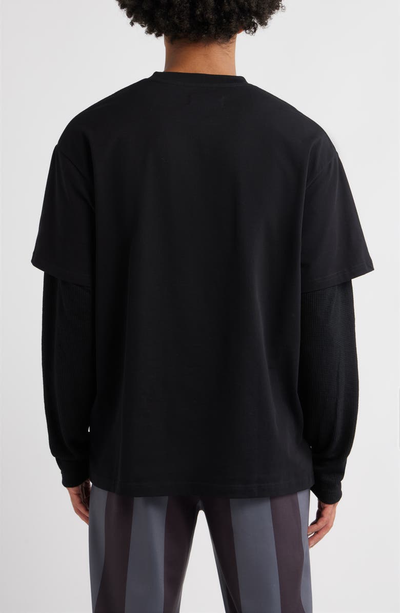 SANTO STUDIO Forever Graphic Layered T-Shirt, Alternate, color, Black