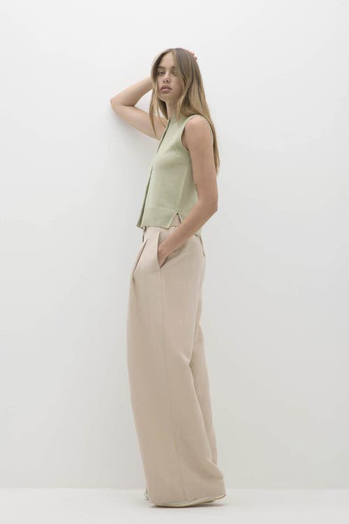 Naked Cashmere Emmaline Button-up Cashmere Sweater Vest In Green