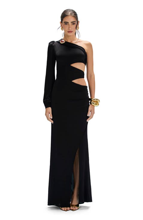 Moonlit Jersey One Sleeve Gown