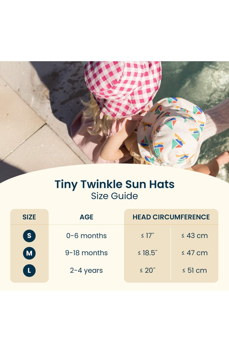 Tiny Twinkle Sun Hat with UPF 50+ UV Protection and Adjustable Brim, Alternate, color, Black Checkers