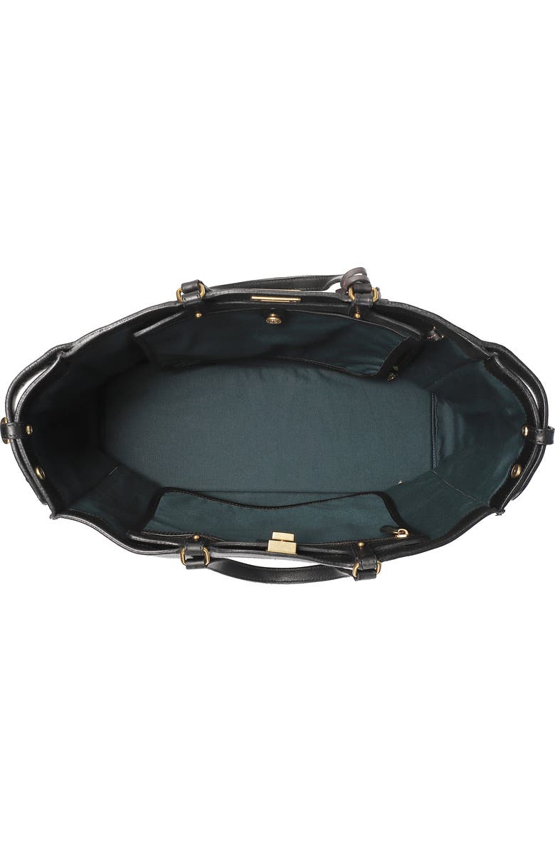 OLD TREND Ixia Genuine Leather Jet Set Travel Tote, Alternate, color, Taupe