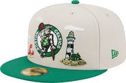 New Era Men's New Era  Tan/Kelly Green Boston Celtics Localized City Icon 59FIFTY Fitted Hat