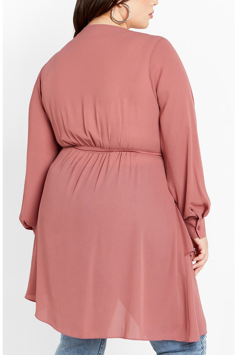Lyric Faux Wrap Blouse, Alternate, color, DUSTY MAUVE