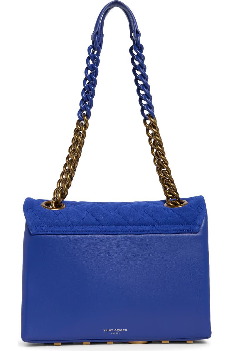 Kurt Geiger London Large Kensington Leather Shoulder Bag, Alternate, color, Blue
