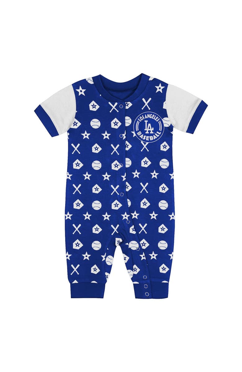 Outerstuff Newborn Blue Los Angeles Dodgers Hard 90 Coveralls, Alternate, color,