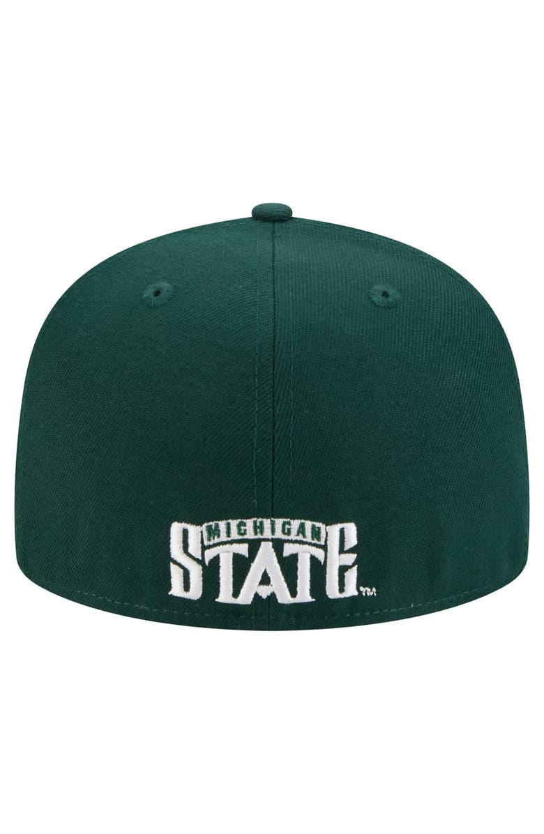 New Era Men's New Era Green Michigan State Spartans Vault 59FIFTY Fitted Hat, Alternate, color,