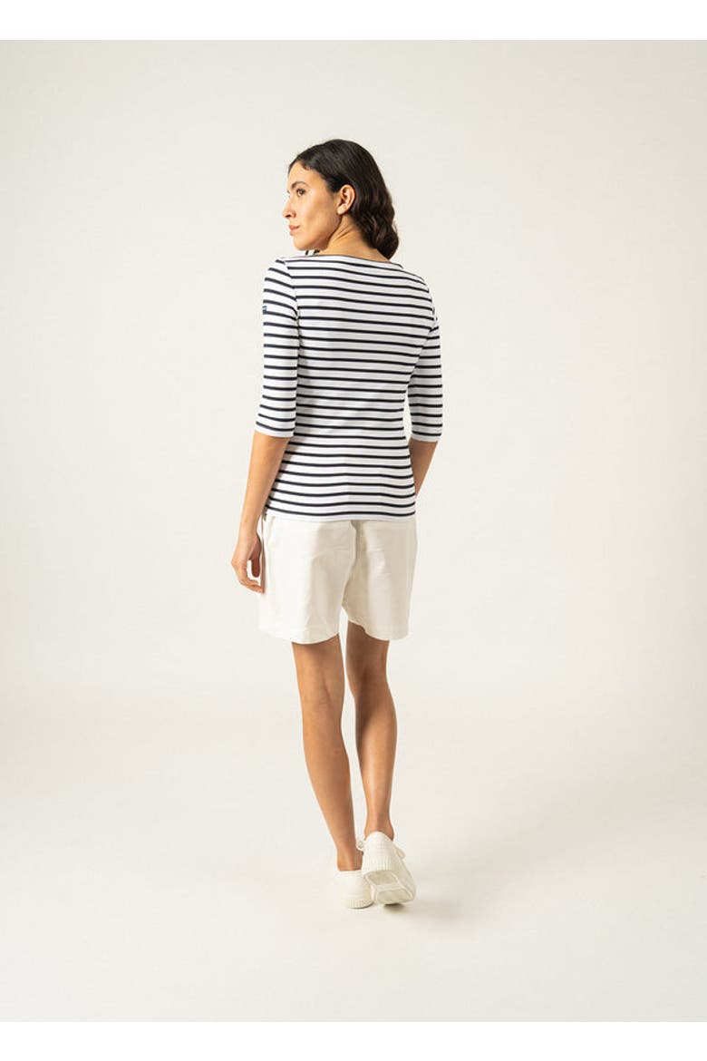 GARDE-COTE III - UV Fabric Breton Striped Top, Alternate, color, white/navy