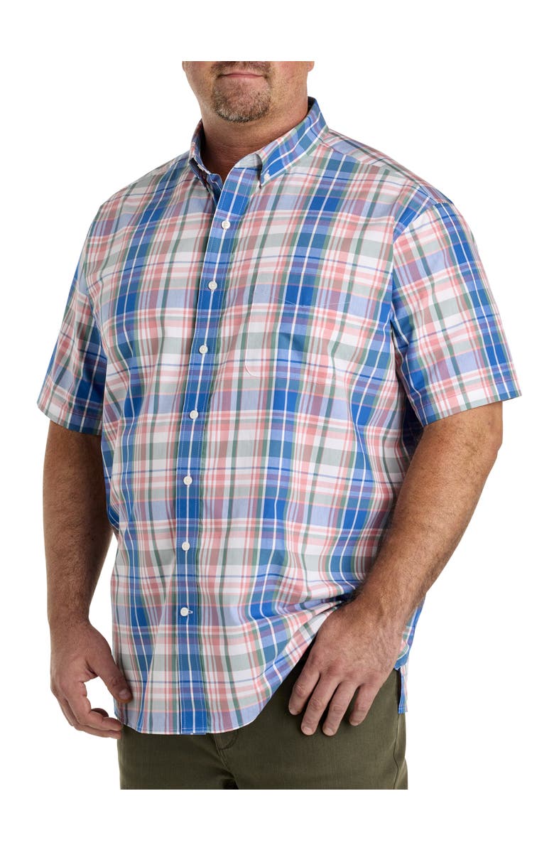 Oak Hill by DXL Big & Tall Plaid Sport Shirt, Main, color, Multi