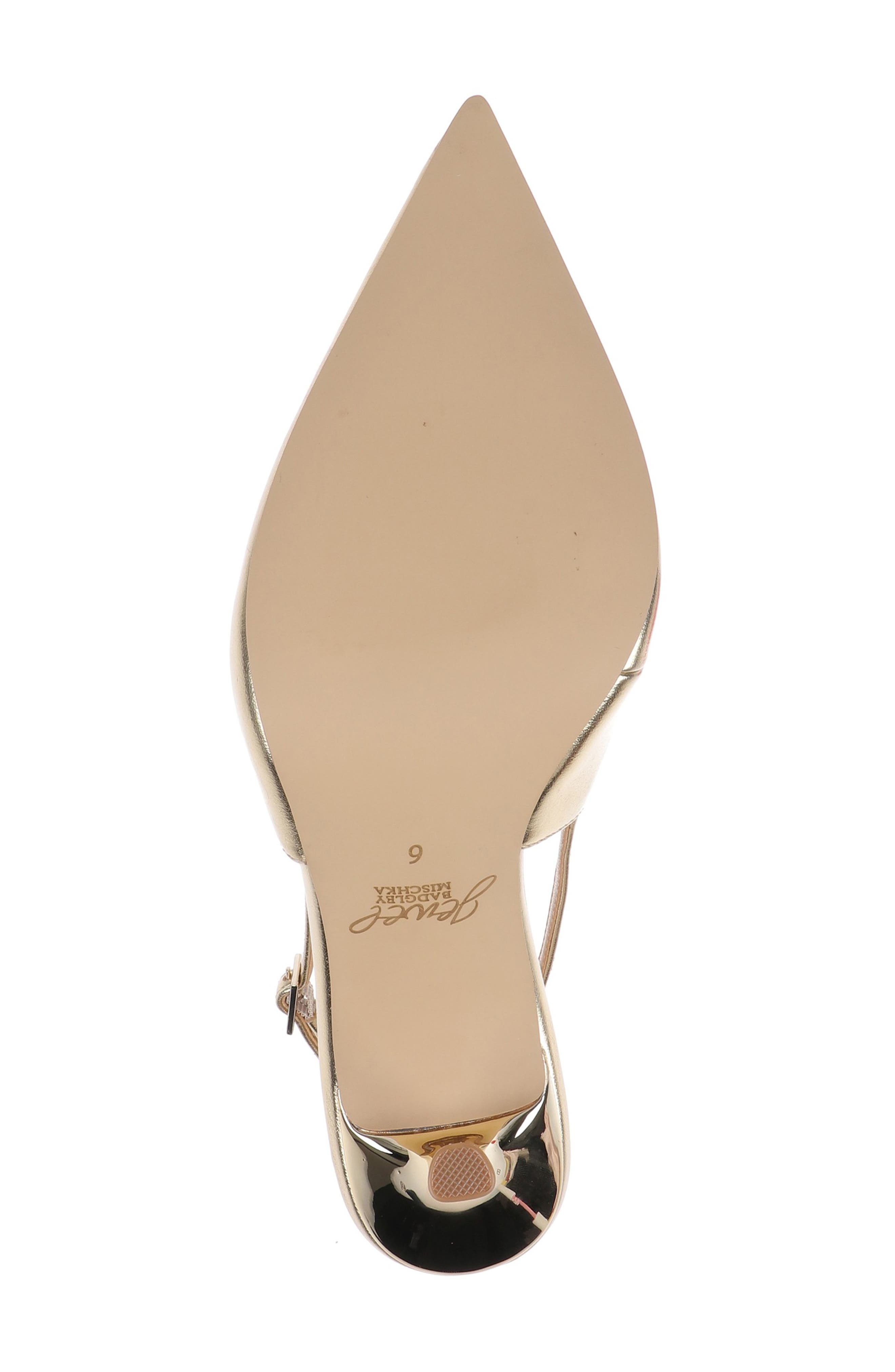 Zaya Pointed Toe Slingback Pump, Alternate, color, GOLD METALLIC