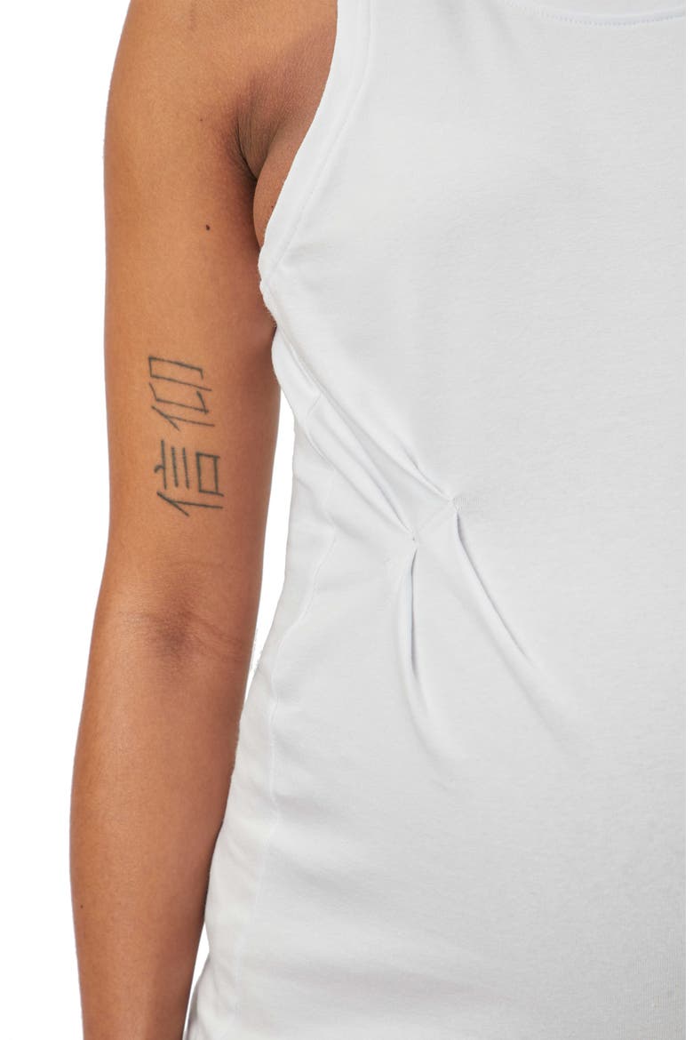 Pleated Maternity Tank, Alternate, color, WHITE