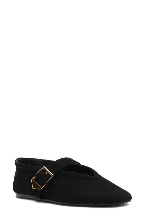 Vicki Buckle Mary Jane Flat (Women)