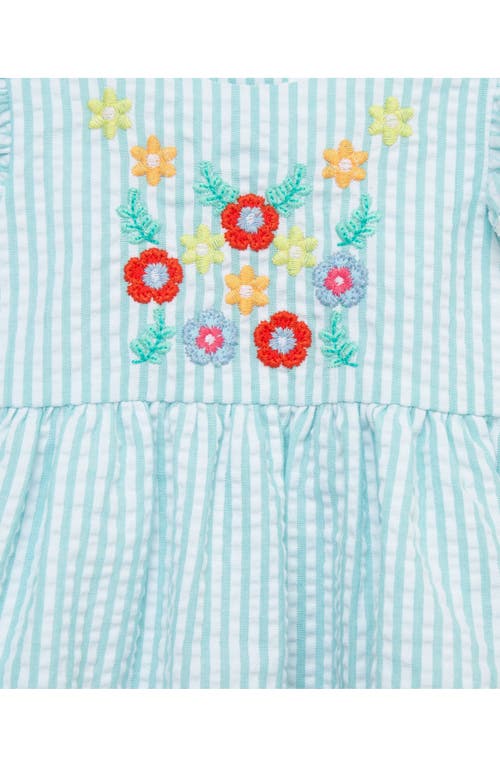Little Me Happy Flowers Tunic, Leggings & Headband Set In Blue