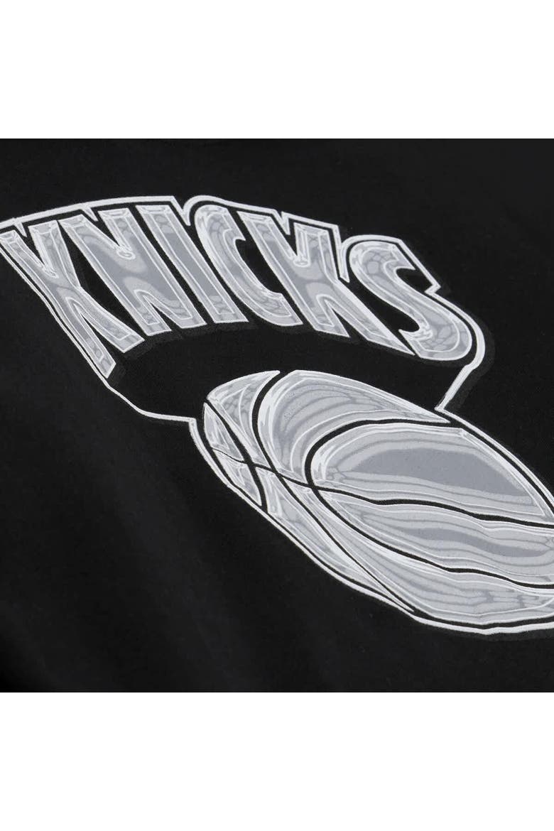 Men's Mitchell & Ness Black New York Knicks Chrome Hoodie, Alternate, color, Black