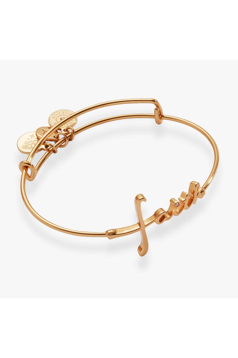 Faith In-Line Bracelet, Alternate, color, Gold