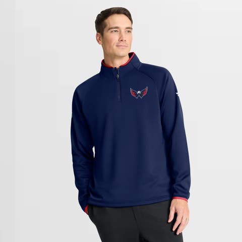 Men
s Fanatics Navy Washington Capitals Authentic Pro Rink Raglan Quarter-Zip Pullover