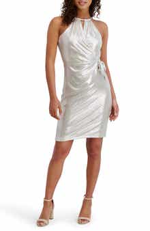 Kensie Metallic Halter Dress