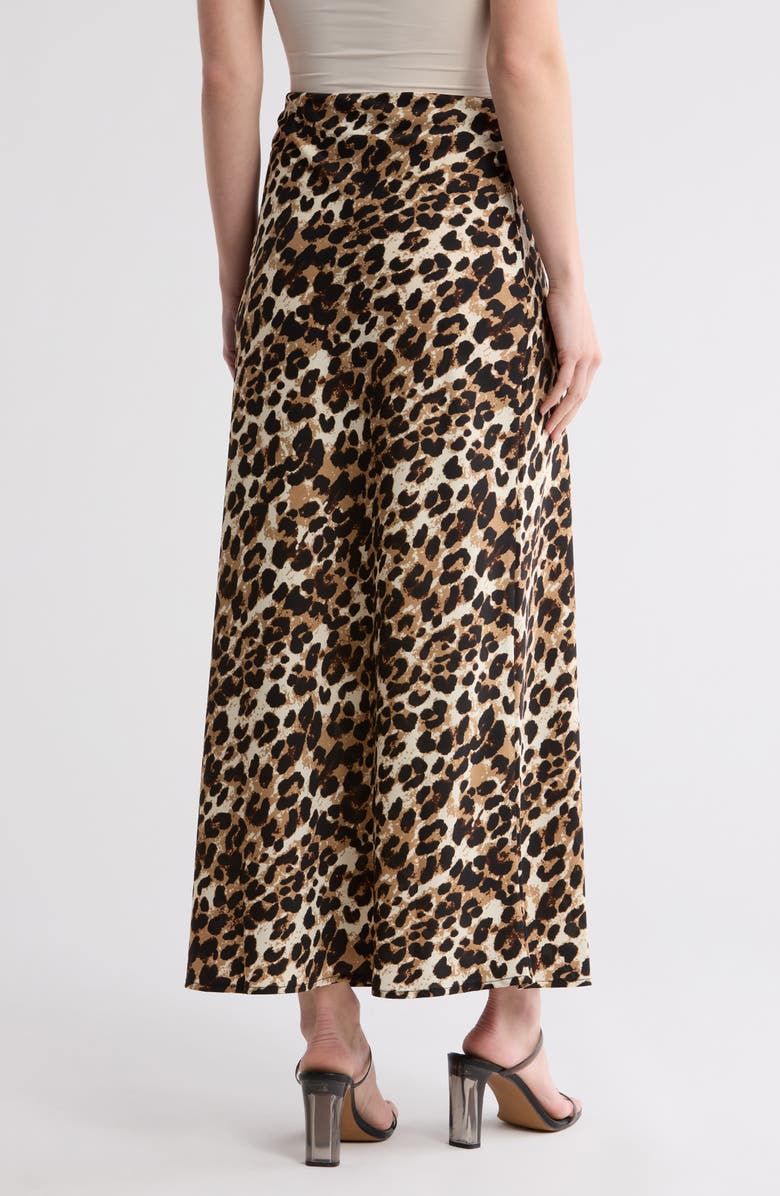 WISHLIST Animal Print Maxi Skirt, Alternate, color, Grey/ Combo