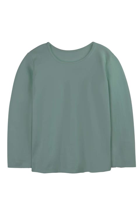 Organic Cotton Long Sleeve Ribbed Scoop Neck Tee