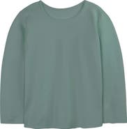 Mightly Organic Cotton Long Sleeve Ribbed Scoop Neck Tee