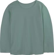 Mightly Organic Cotton Long Sleeve Ribbed Scoop Neck Tee