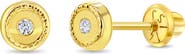 In Season Jewelry 14k Round Bezel Set Earrings