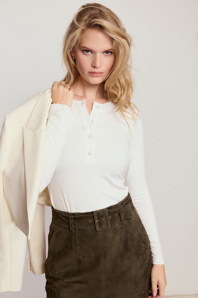The Long Sleeve  Brett Shirt, Alternate, color, White
