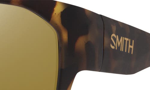 Smith Arvo 61mm Chromapop™ Polarized Wraparound Sunglasses In Dark Tortoise/bronze
