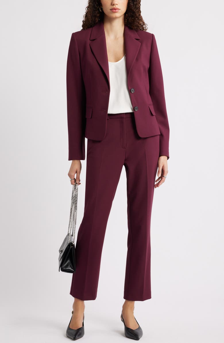 Nordstrom The Hanna Slim Fit Blazer, Alternate, color, Burgundy Royale