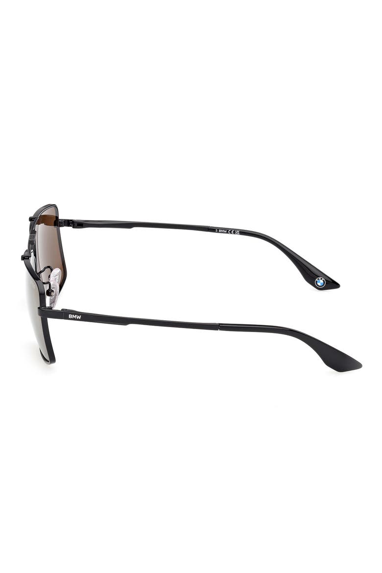 60mm Sunglasses, Alternate, color, MATTE BLACK / ROVIEX MIRROR