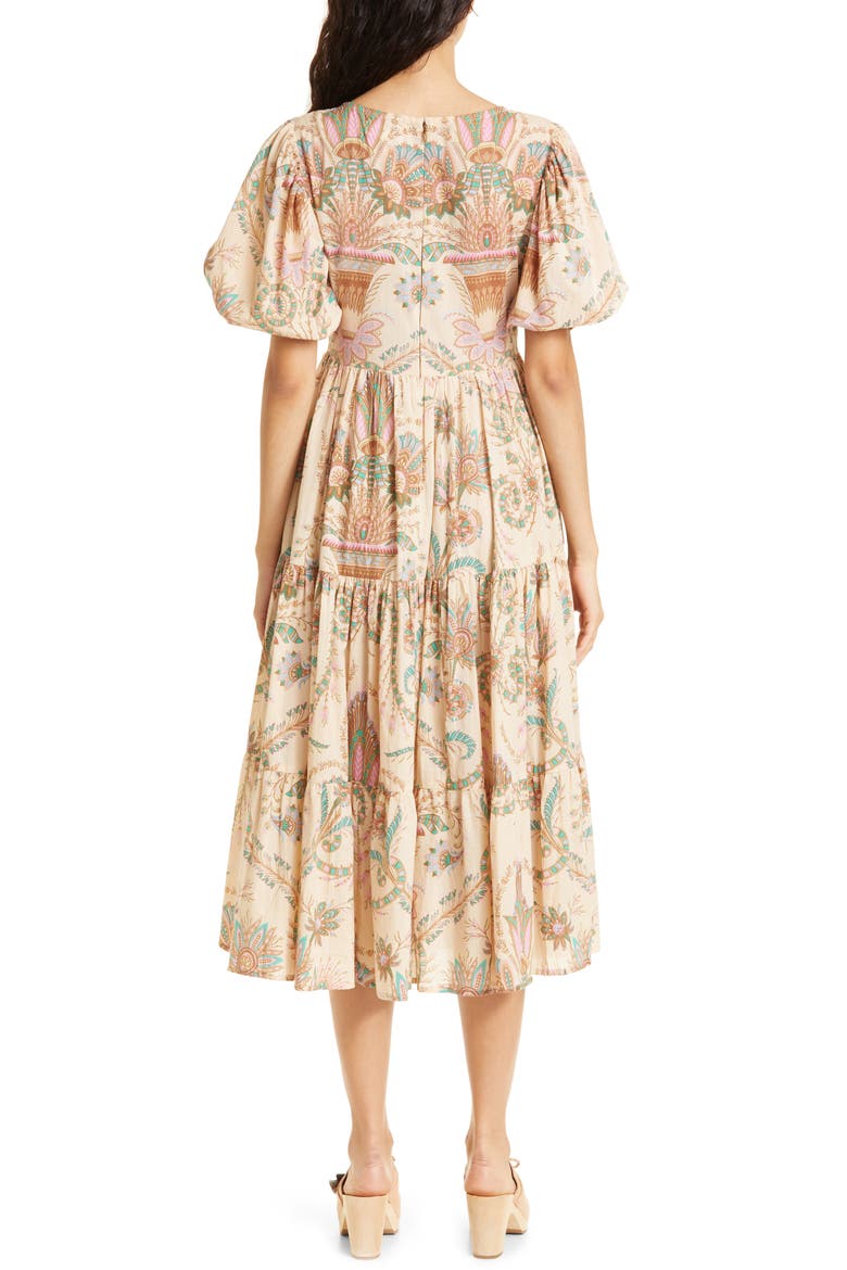 Maja Tiered Cotton Maxi Dress, Alternate, color, VERSAILLES