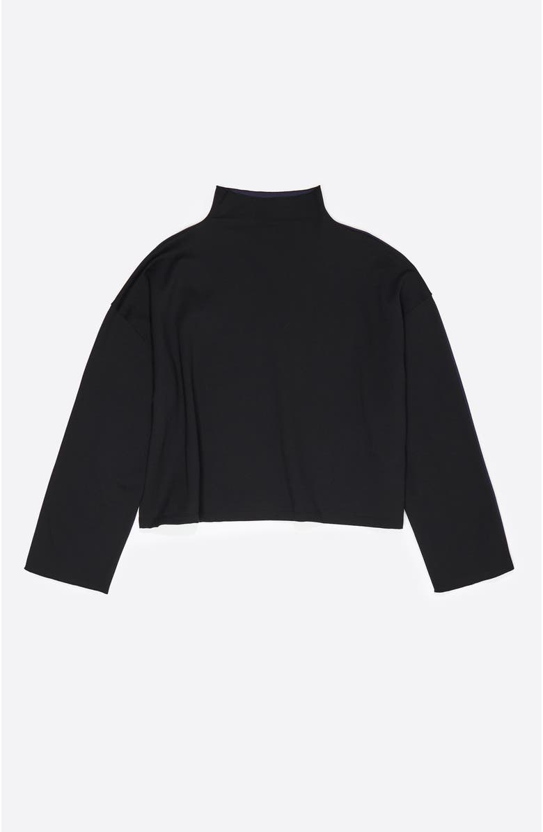 Bimba y Lola Ponte Di Roma High Neck T-Shirt, Main, color, Black