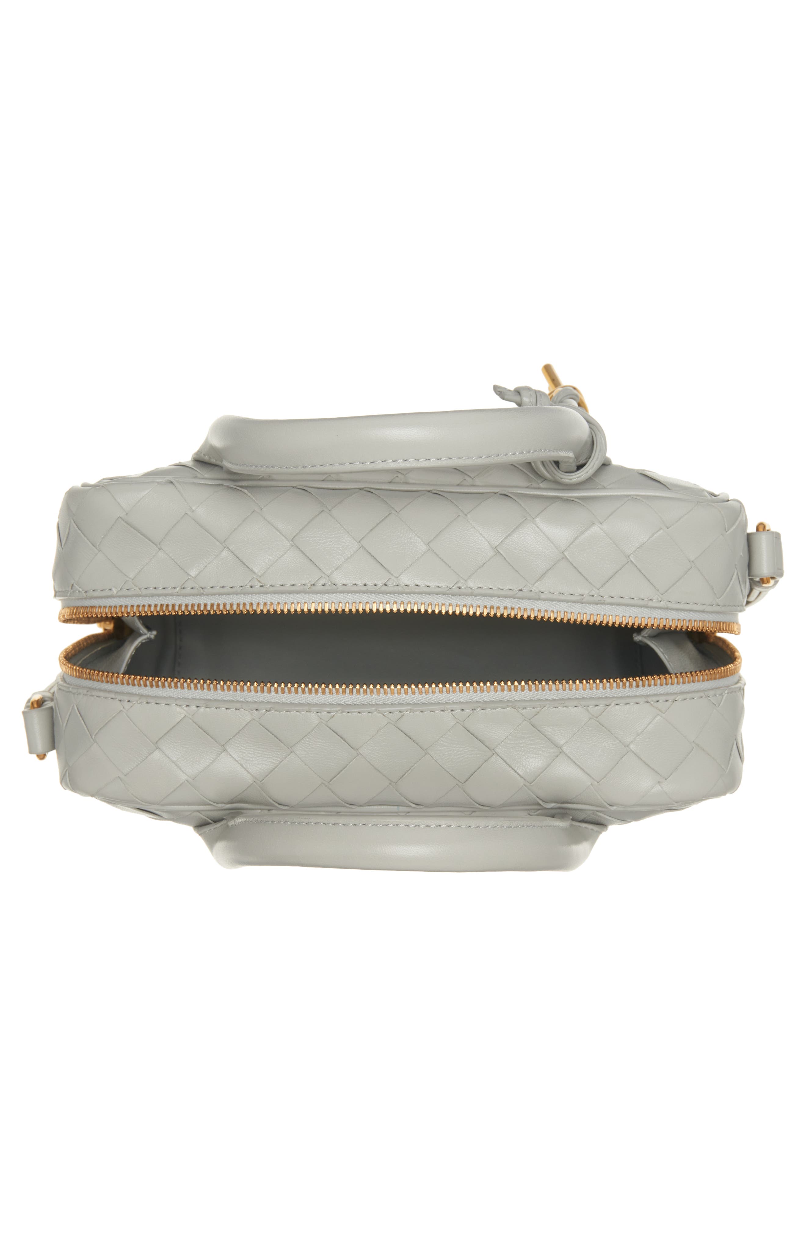 Bottega Veneta Mini Bauletto Intrecciato Lambskin Leather Handbag, Alternate, color, 
