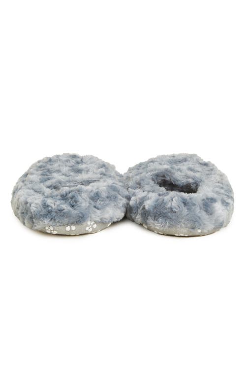 Warmies Curly Plush Slippers In Gray