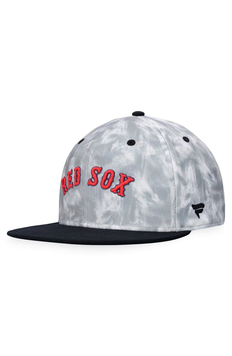 FANATICS Men's Fanatics Branded Black/White Boston Red Sox Smoke Dye Fitted Hat, Main, color, 