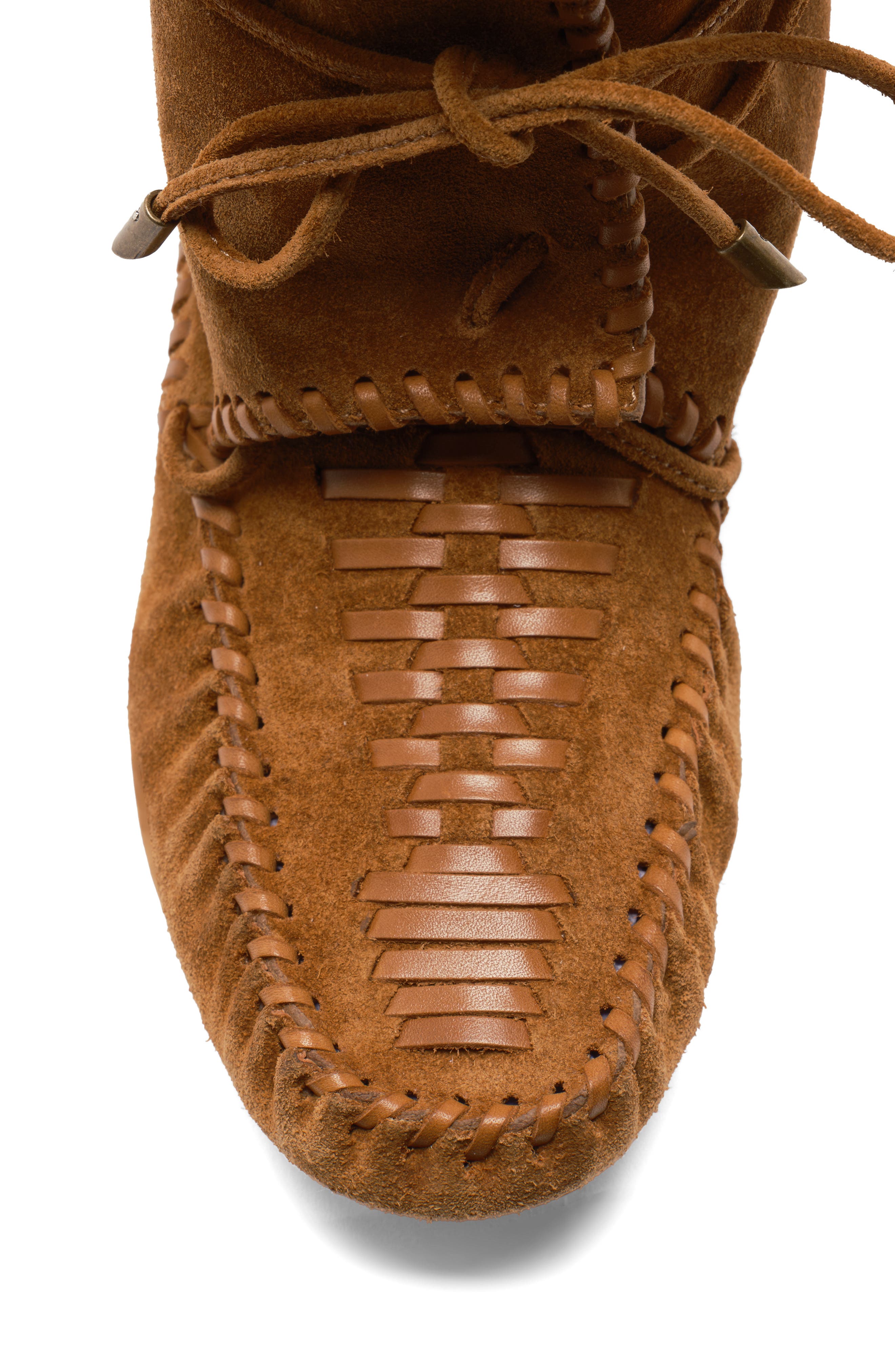 Free People Misty Moc Toe Boot, Alternate, color, Driftwood Tan Suede