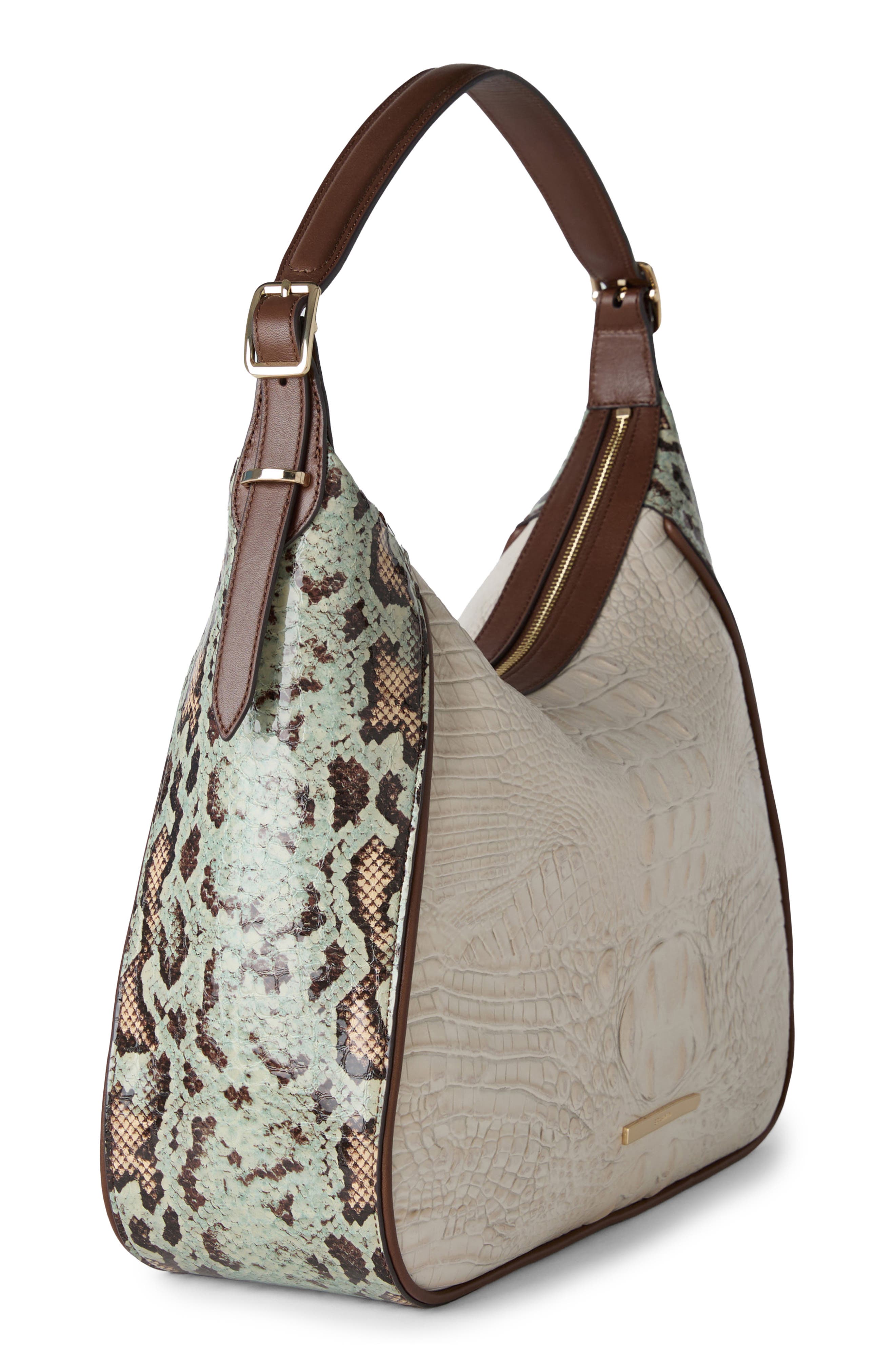 Brahmin Edie Embossed Leather Shoulder Bag, Alternate, color, 